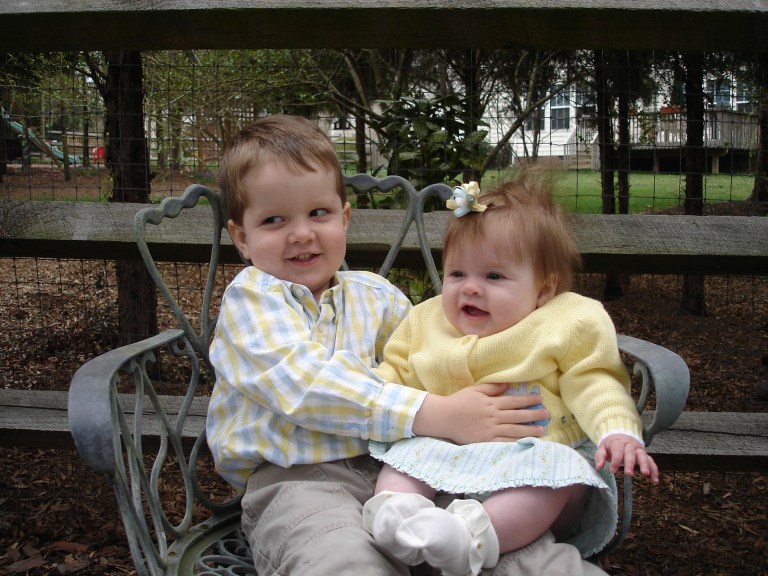 Abby smiling Nathan looking to side